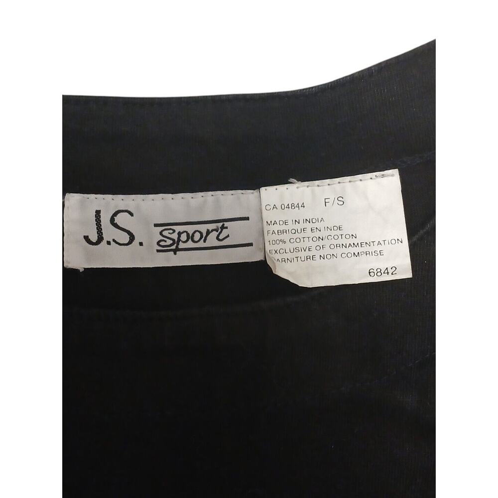 Donna La Mode Jeweled T-shirt Size L Black GOLD BEADED Super Fancy Bling Party - Picture 12 of 13